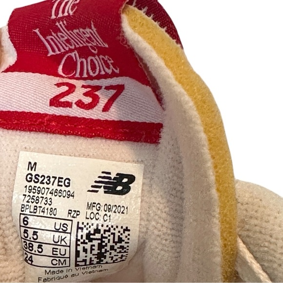 New Balance 237 Sneakers Victory Blue/Exuberant Pink Women’s 7.5/Men’s 6 GS237EG - Picture 7 of 8